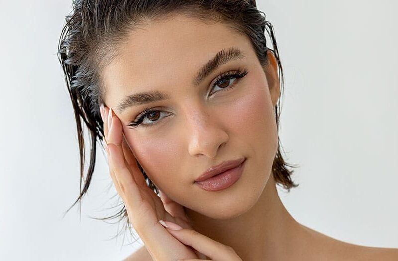 woman after her brow lift in New Jersey