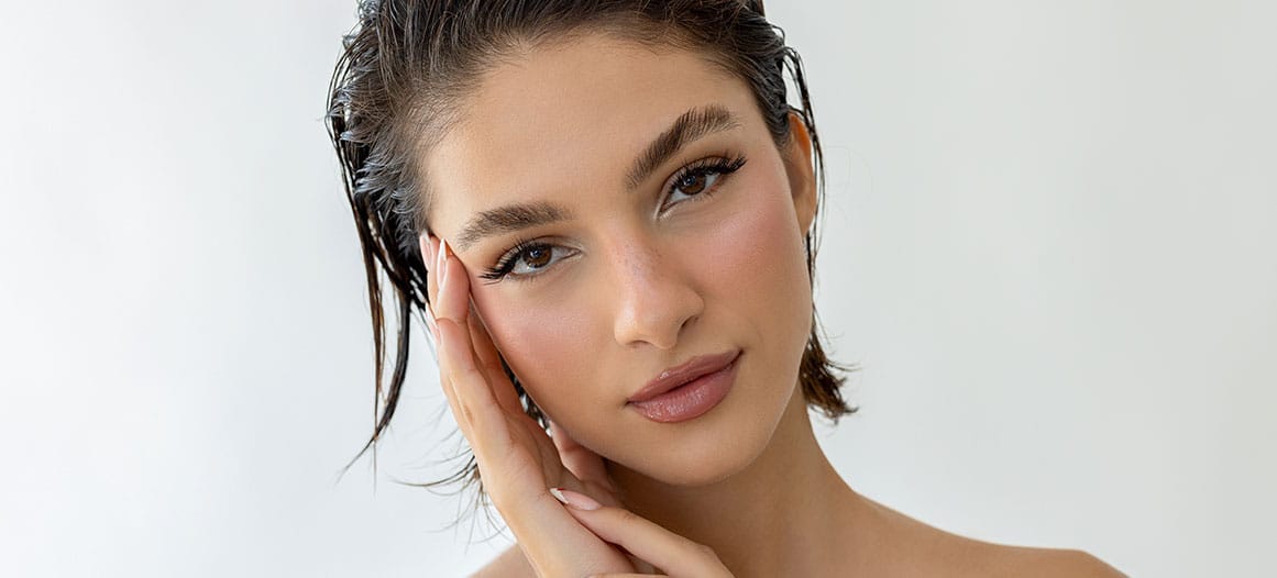 woman after her brow lift in New Jersey