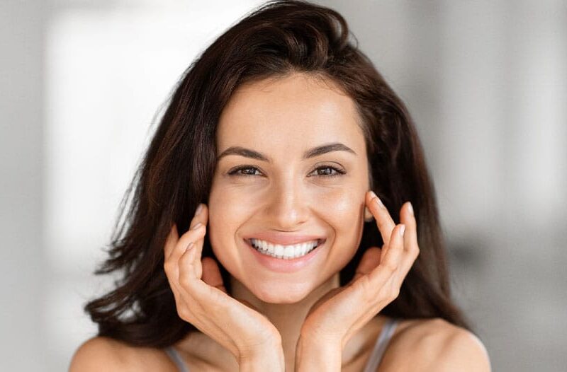 woman after getting a facelift in New Jersey