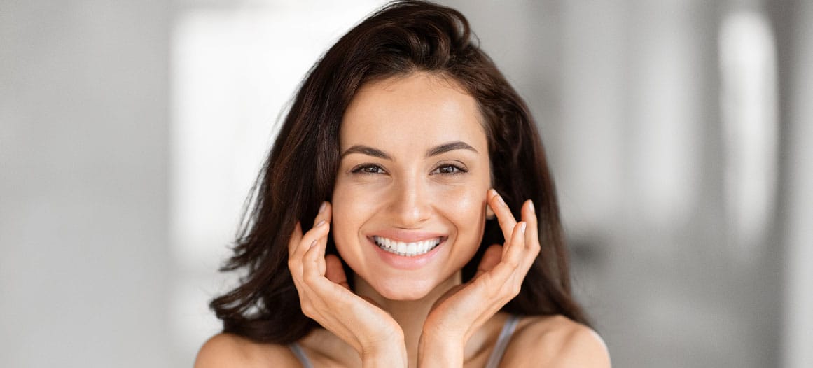 woman after getting a facelift in New Jersey