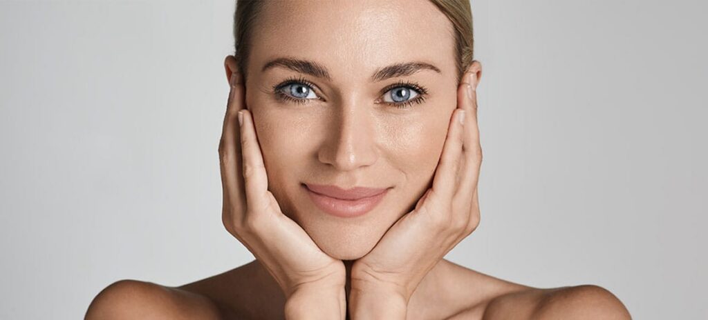 woman after getting a modern facelift in New Jersey